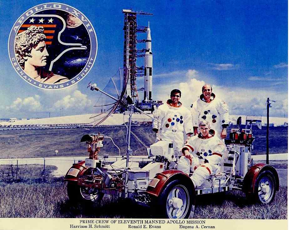 Apollo XVI Astronauts and Moon Rover